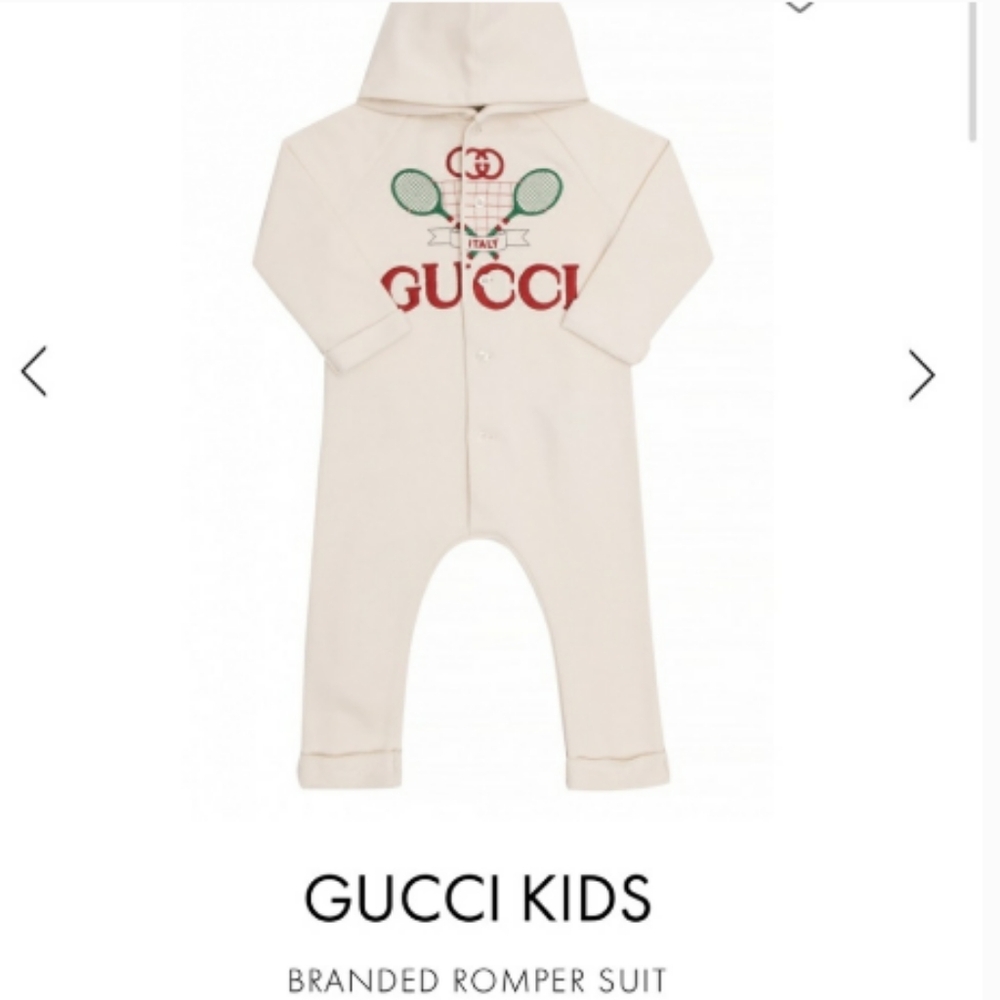 Gucci Baby Hooded Romper - Picture 2 of 11